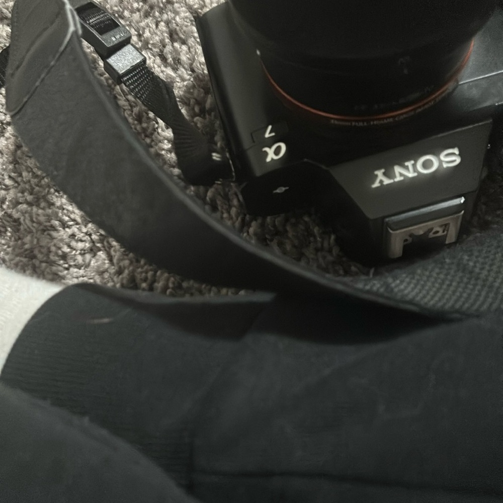 Sony Black Camera with Strap